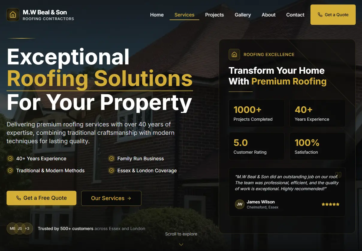 M.W Beal & Son Roofing